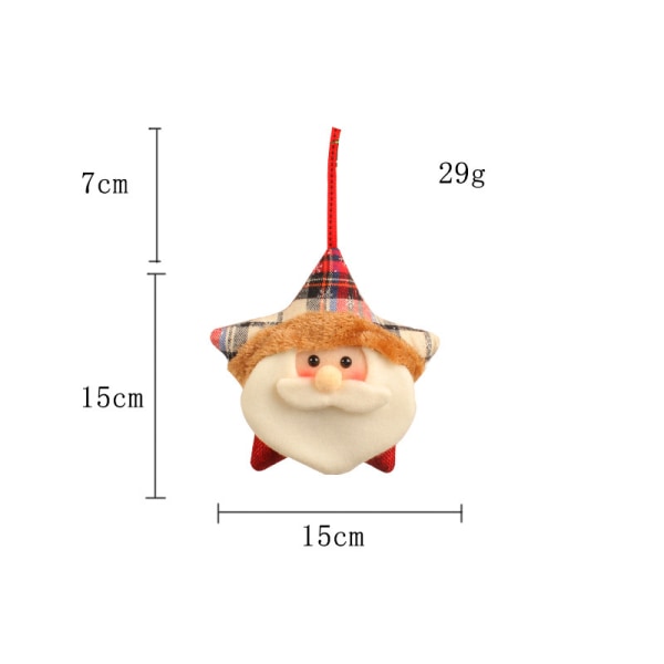 Julgranprydnader med tomte, älg - Kreativa plyschfigurer