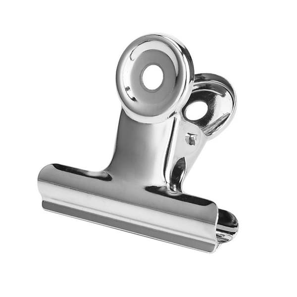 Metallklipser i stål 31mm Permefil 24 STK, Nikkel Rund Klips