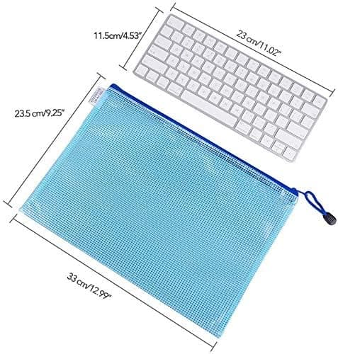 A4 Dokumentmappe, 5 stk. Filmlommer, PVC-Glidelåsmappe