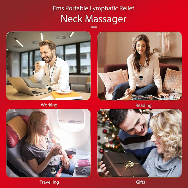 Nackmassager med värme (röd), radiopuls nackmassager, lymfdränage