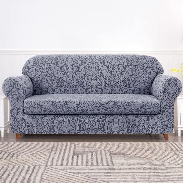 Sofa Betræk Sofa Betræk 2-delt Jacquard Damask Overtræk til 2 C