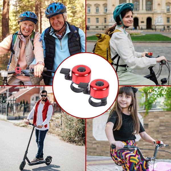 Cykelklocka, 2 st Mini Cykelklockor med Klar och Hög Ljud, Mini Bi
