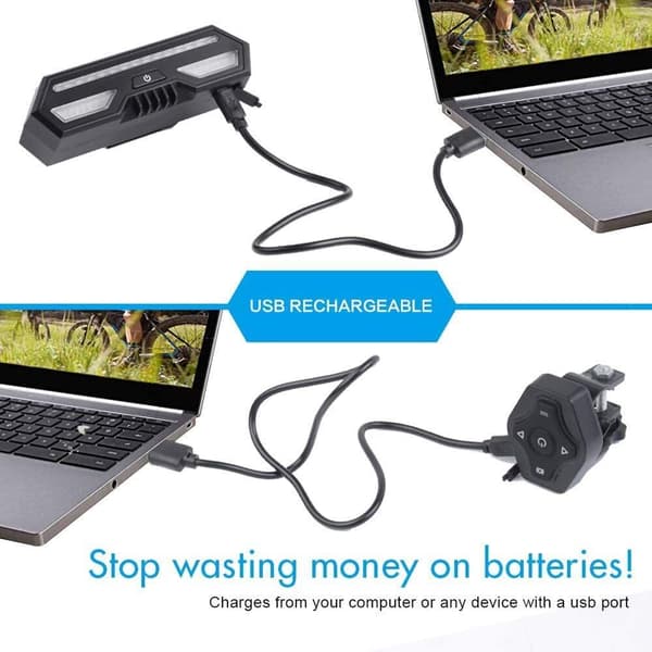 Sykkel baklys USB lading LED Sykkel styrelys Mounta