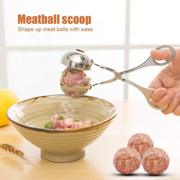 Rustfrit Stål Kødkugle Cookie Scoop Dej Køkkenudstyr, St