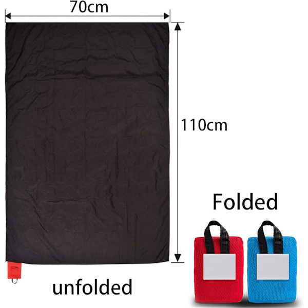 2 kpl Hiekkaa Hylkivää Piknik-mattoa 70 x 110cm Vedenpitävä Rantamatto