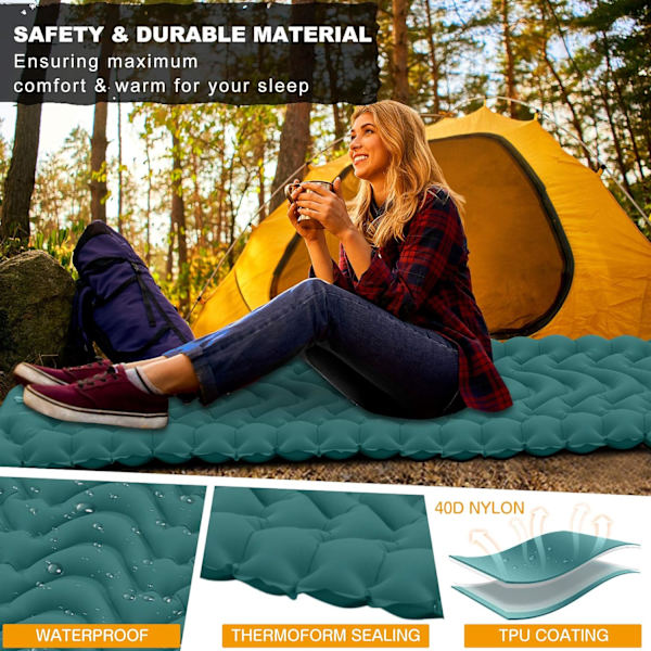 Camping Sovmatta, Extra Tjocklek 3,9 Tum Uppblåsbar Sovmatta
