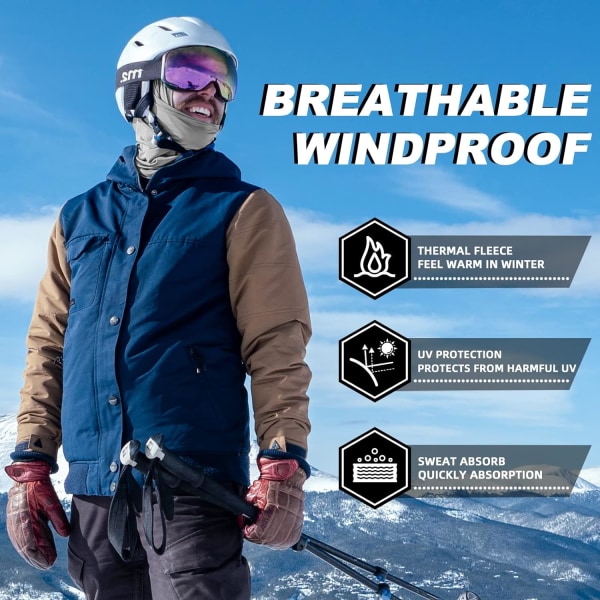 Kylmän sään Balaclava hiihtomaski miehille Windproof Thermal Winter