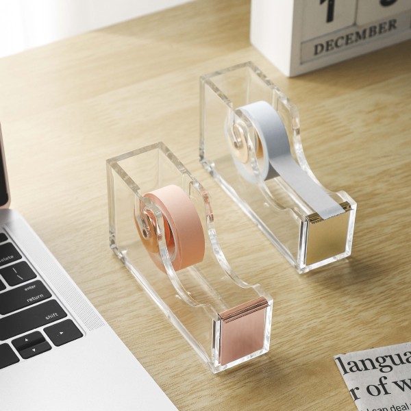 Desk Tape Dispenser, Wire, Rose Gold DXGHC