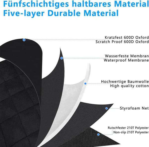Universal Hundebil Bagasjeromsdeksel Vanntett og Sklisikkert