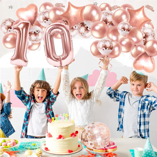 10. syntymäpäivä ilmapallot, 10. syntymäpäivä ilmapallot tytöille, 10. syntymäpäivä