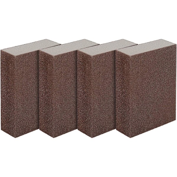 Sett med 4 slipesvamper/blokker for våt og tørr overflatesliping