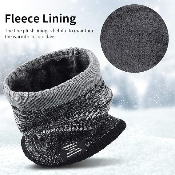 Vinter Fleece Halsvärmare - Termisk Halskrage Varm Stickad
