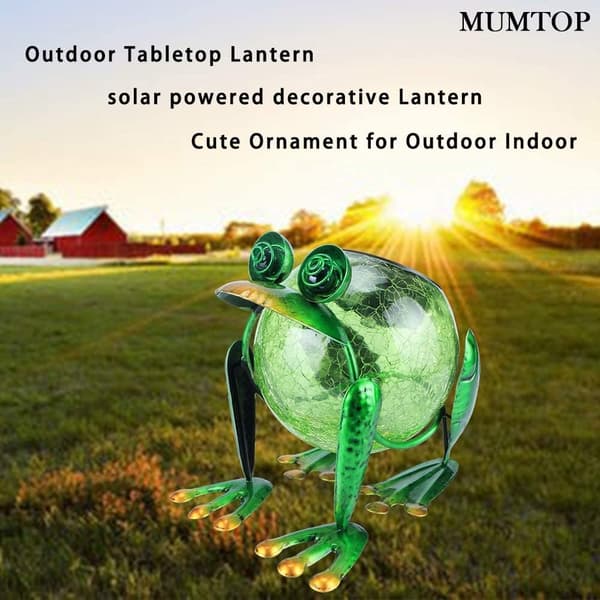 Vedenkestävä aurinkovoimalla toimiva LED-sammakko-ulkolaite