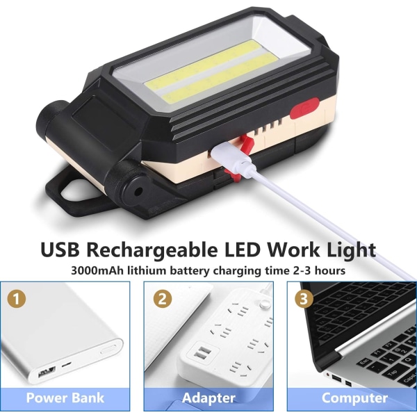 LED Arbeidslys Campinglys Oppladbar LED-spotlight Recha DXGHC