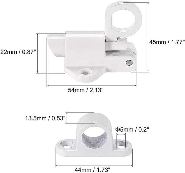 2-pack Säkerhetsfjäderlås, Aluminiumlås, Automatiska Lås