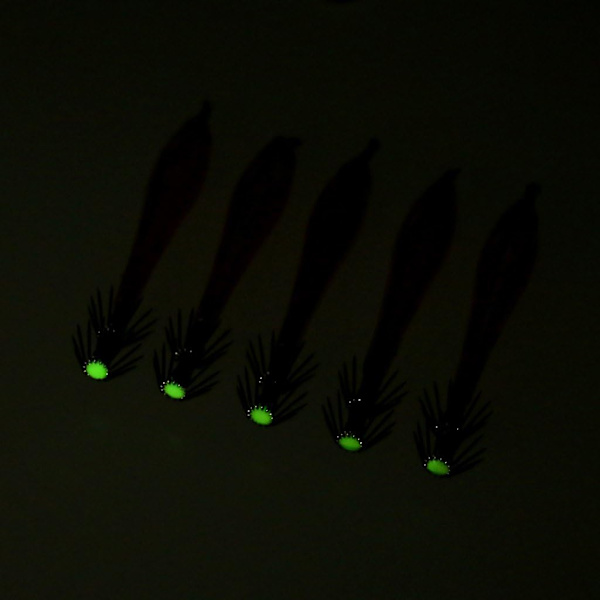 5 kpl Jig-uistelukoukkuja Kalastusvälineet Kalmarijigit Valkoinen, 9,5 cm Luminoiva Bai