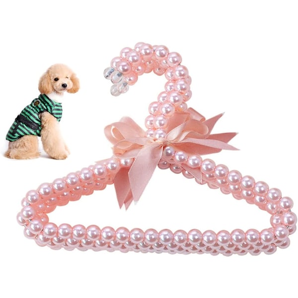 4-pack Pet Pearl Hanger Plast Beads Anti-Slip Beaded Hanger Bab
