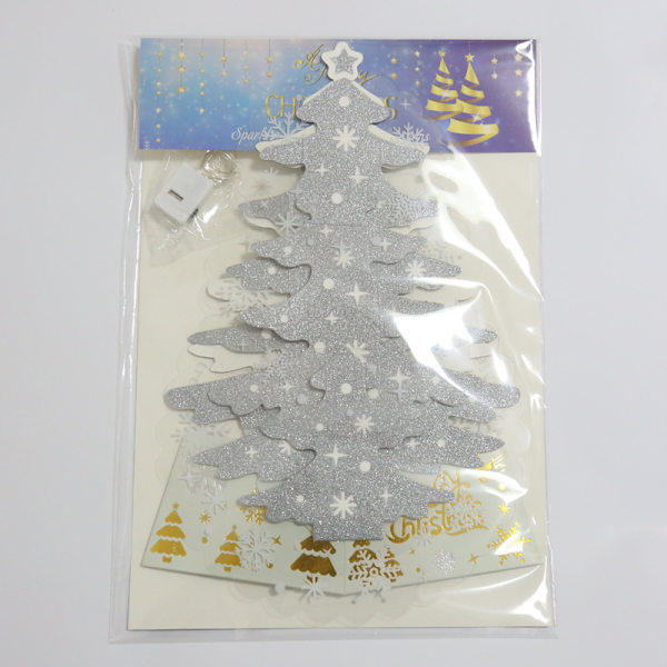 Sølvfarvede Julepynt Mini Desktop Julekort Ornament