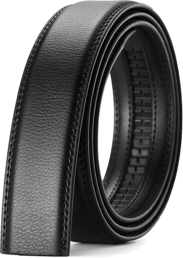 Herrarmband 35mm Läder Utan Spänne, Automatisk Spännlås