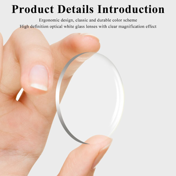 Loupes 10x Glas Juveler Loupe Loop Øje Forstørrelsesglas Forstørrelsesglas Metal Krop Sølv (10x21mm)