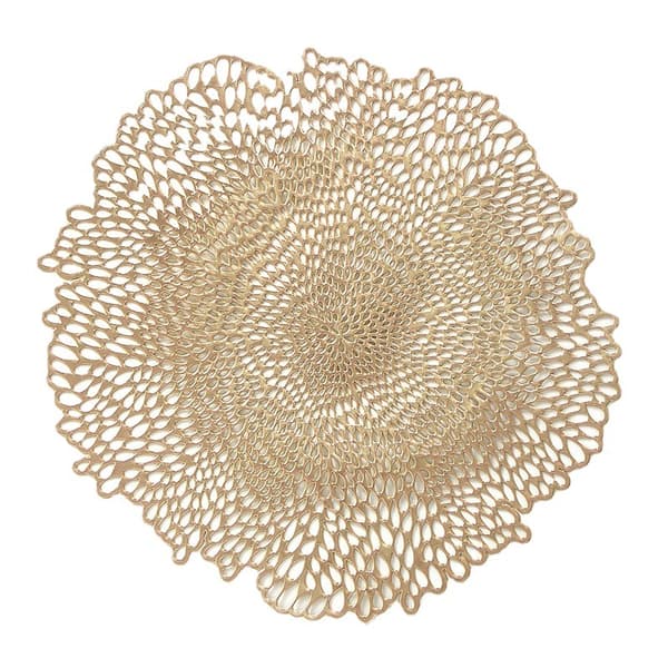 4-pack med blommformade hotellrestaurang hem bladformade bronzin