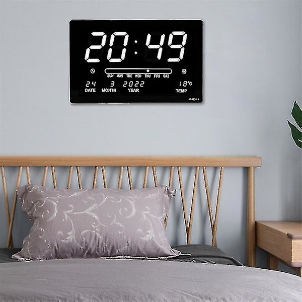 Led Perpetual Calendar Elektronisk klocka Digital väggklocka Wh DXGHC