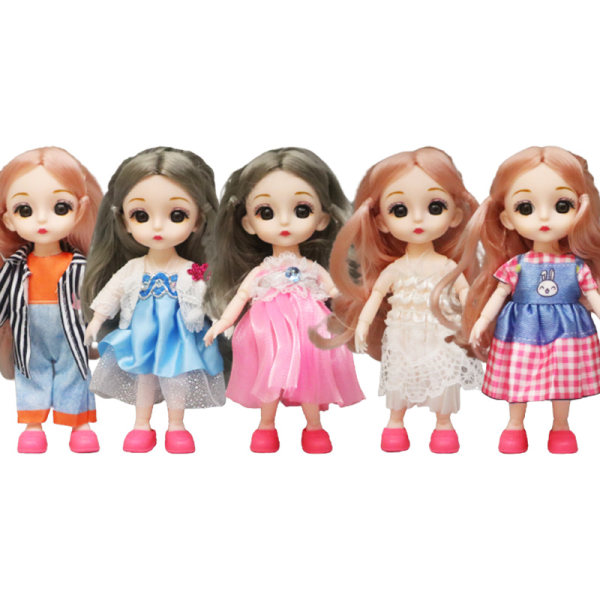 8-delad 17cm BJD-docka Flickdocka Barndocka Multiled Ledd