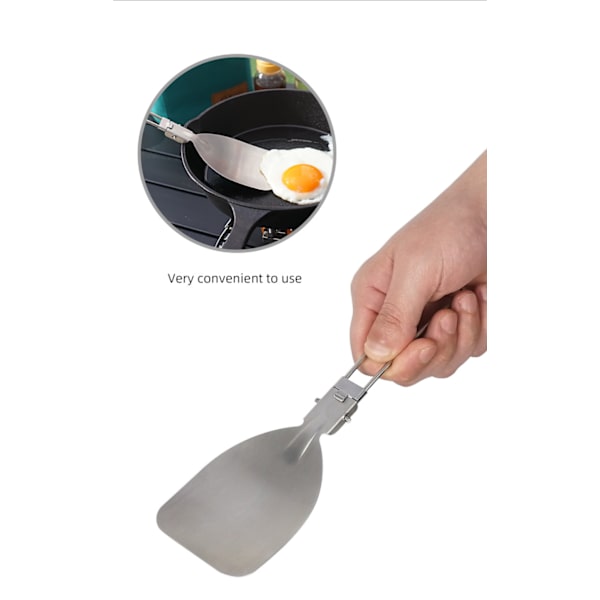 Brettspade for utendørs, sammenleggbar, risspadde, bærbar, 304 rustfritt stål