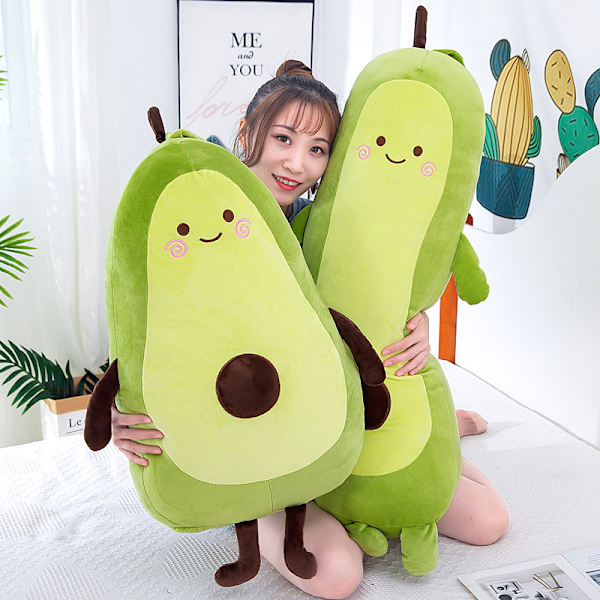13,7 tum Grön Stor Simulerad Avocado Plysch Leksak Docka Sovande
