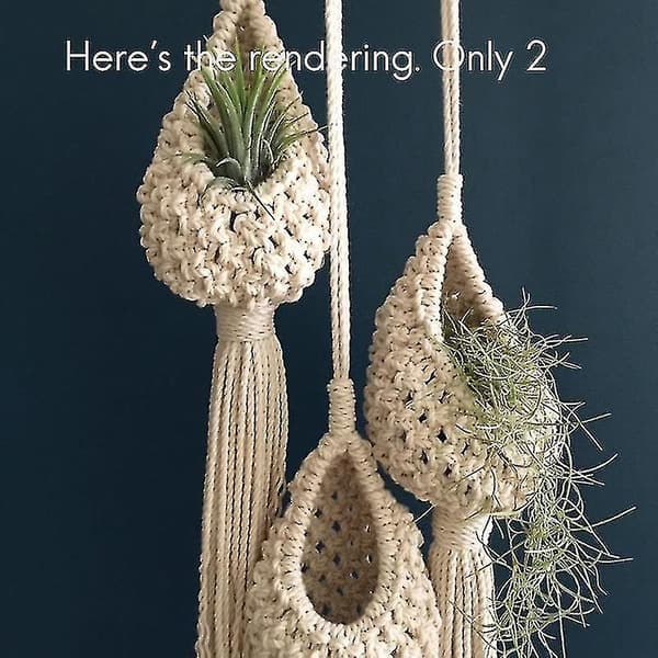 2 st Handvävd Bohemisk Tapestry Nätväska Luft Ananas Flowe DXGHC