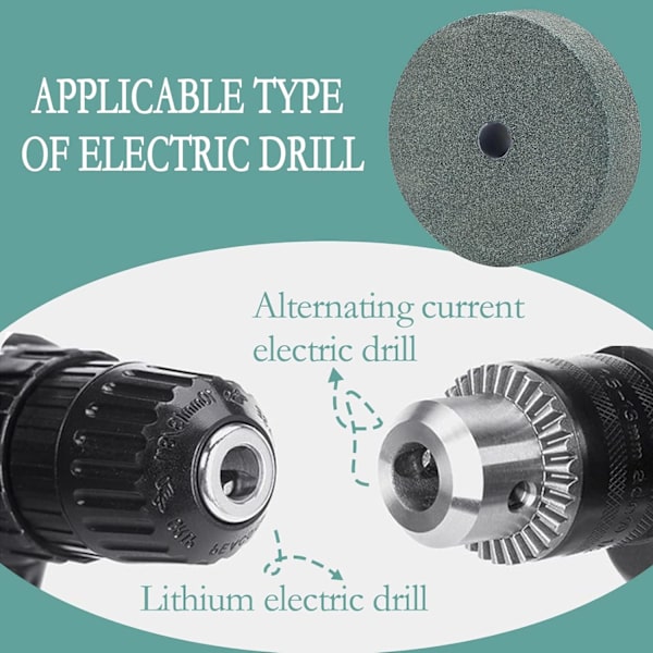 Slipstenadapter och slipsten för borr, metall slipning