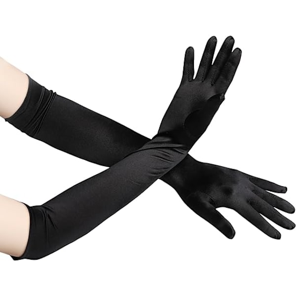 Kvinnors Aftonhandske Lång Satinhandske Satin Bröllopshandske Klänning