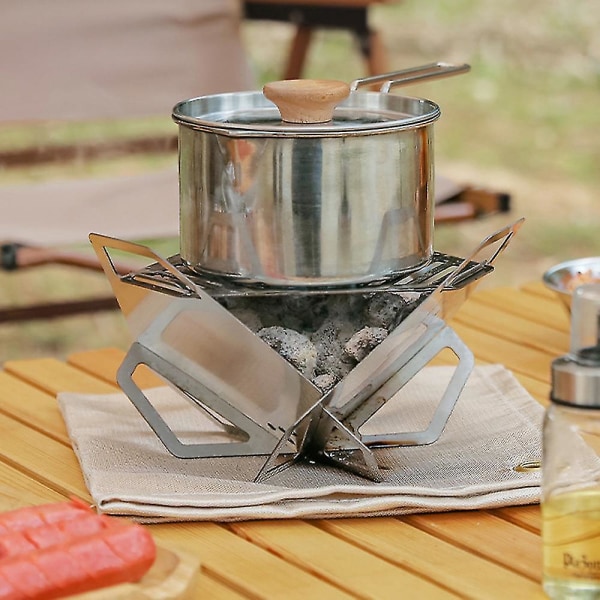 Ulkoilma-BBQ-grilli Mini Irrotettava Leirintägrilliritilä Kannettava