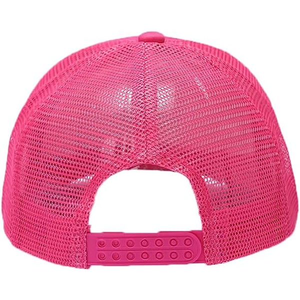 Mode Smiley Face Sequins Tryk Neon Høj Krone Skum Mesh Ba