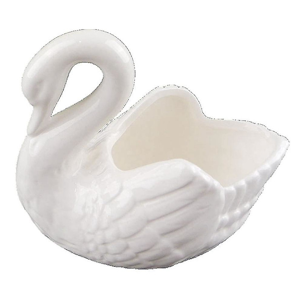 Creative White Swan Keramisk blomkruka Multifunktionsljusstake DXGHC