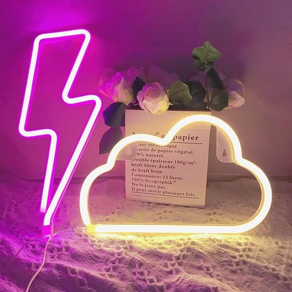 LED Neonljus Molnformad Väggdekor för Jul, Födelsedagsfest