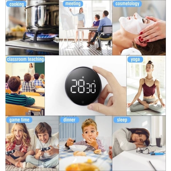 Køkken Timer, Køkken Timer med Nedtælling, Digital Magnet Timer