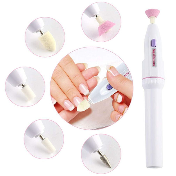 Elektrisk Manikyrset Portable 5 I 1 Nagelfil Grindslip