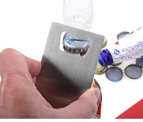 5-pak Heavy Duty Rustfrit Stål Flad Flaskeåbner, Solid og D