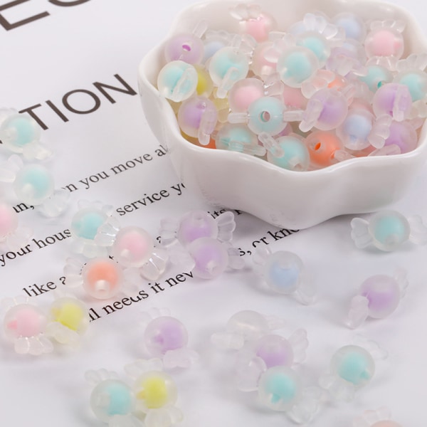 150 färgade godispärlor DIY handgjorda håraccessoarer pärlor br