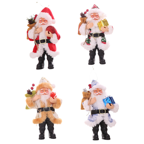 4 kpl joulukoristeita Resin Santa Claus -koristeita Sta