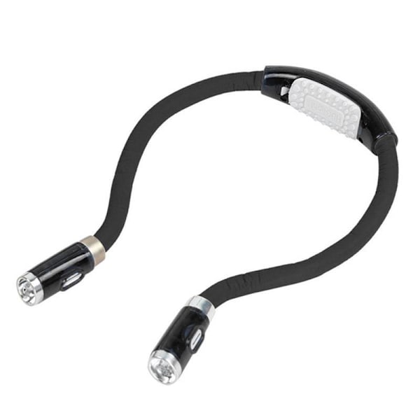 Joustava LED-lukulaite kaulalle, musta
