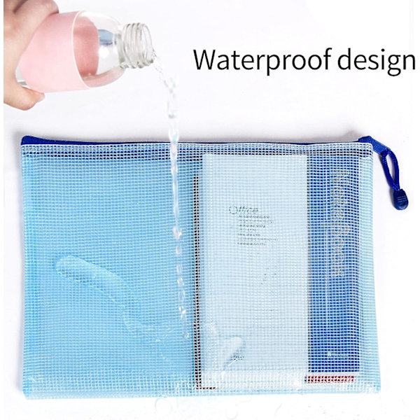 10 stk A5 Dokumentmappe Glidelåsmappe Emballasje Lommebok PVC Vanntett