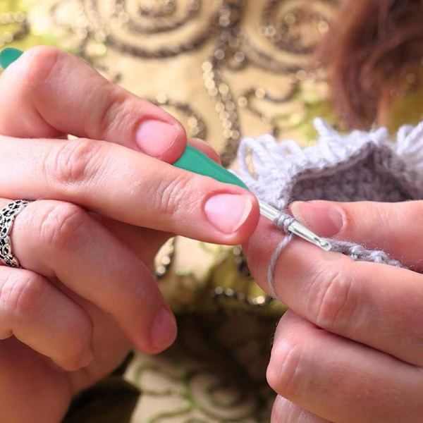 Ergonomiske Heklenåler for Begynnere - Metall Heklenåler Sett C