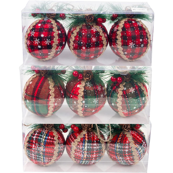 Rutiga Julkulornament i Buffelrutig Stil, Sha