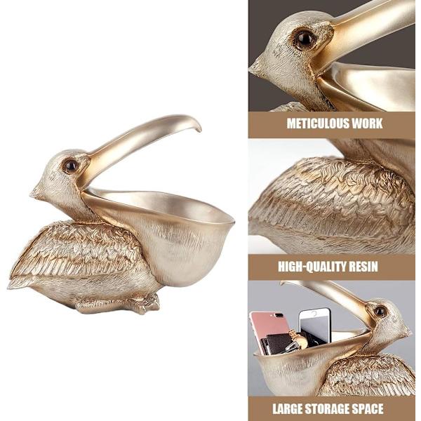 Kreative Harpiksstatuer Pelican Statue Fugler Tukan Figurer