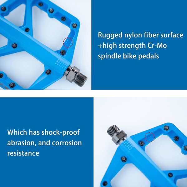 9/16 tommers MTB sykkelpedal, sklisikker nylon flatpedal, forseglet Bea DXGHC