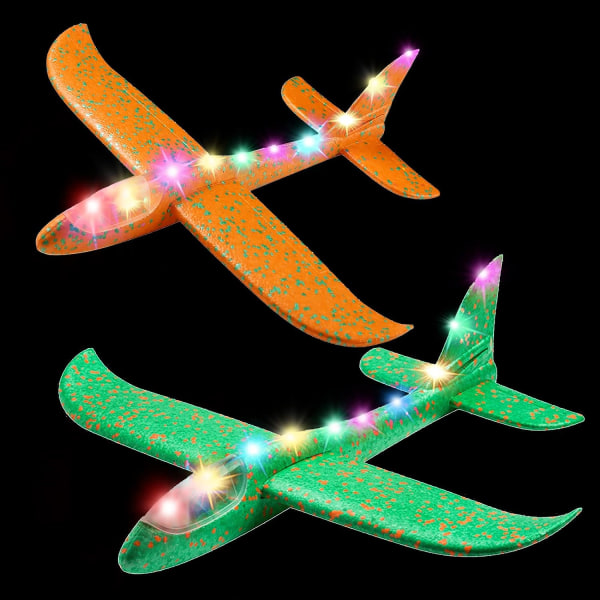 2 stk Flashing Luminous Glider Plane 2 Flight Mode Aerobatic S