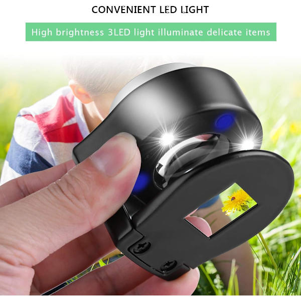 (1 st) 30x Lupp med mynt, USB-laddningsbar 6 lampor Bärbar metallöglupp Sömnadsförstoringsglas för textil Opti