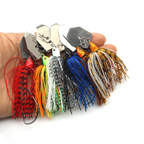 6 st Fiskeutrustning Flodfiske Pailletter 10cm 11g Roterande Fis DXGHC